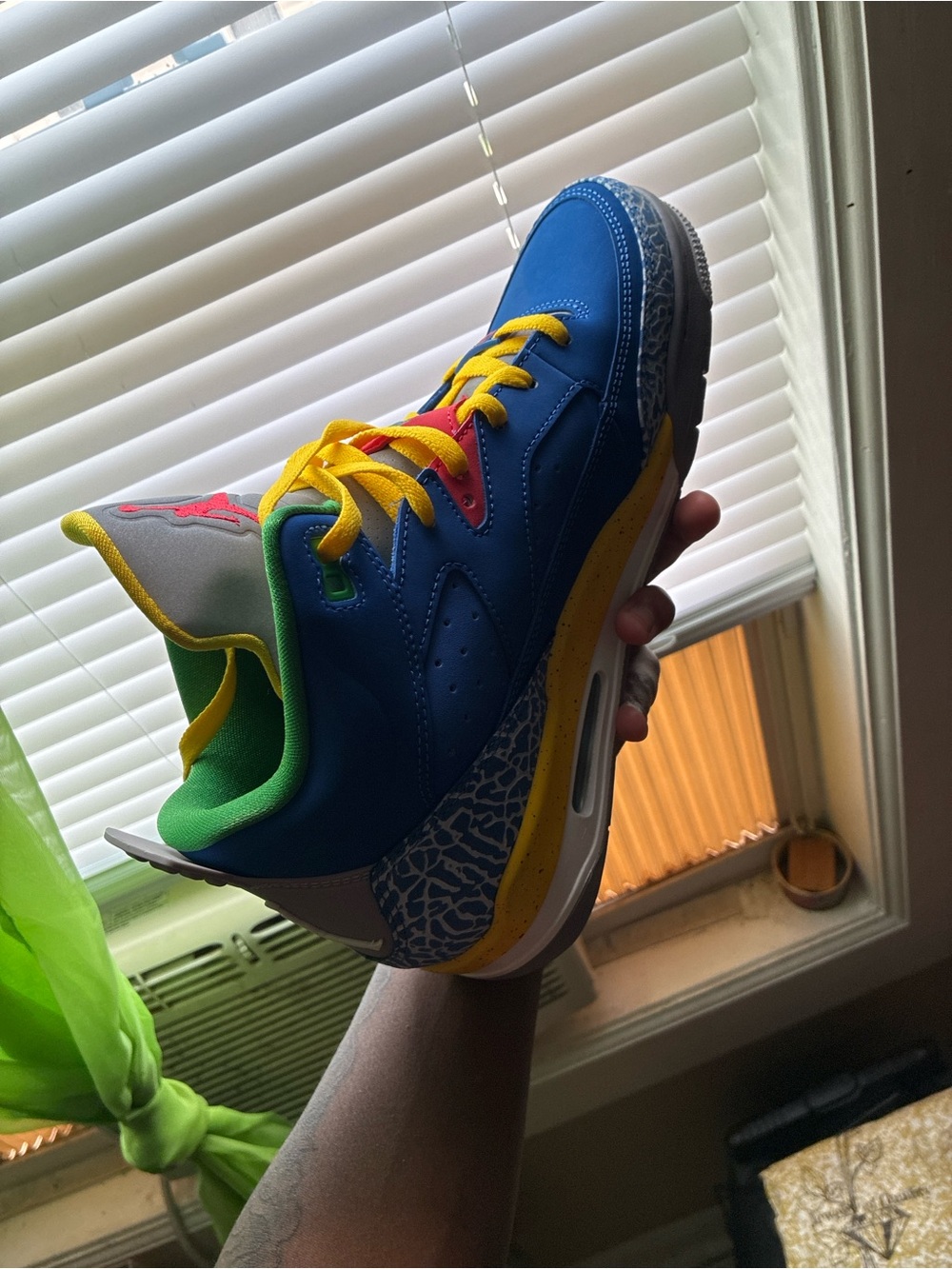 Jordan Men’s Blue, Yellow & Green Sneakers